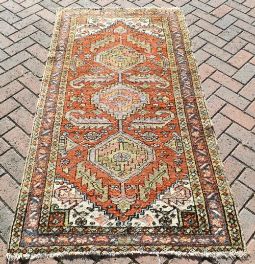 antique heriz rug 179x93cm - CATEGORY: ANTIQUE RUGS - DATED 1910