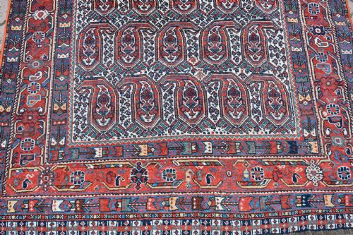 ANTIQUE IVORY GROUND KHAMSEH TRIBAL RUG 166X134CM - ADDITIONAL PHOTO 1