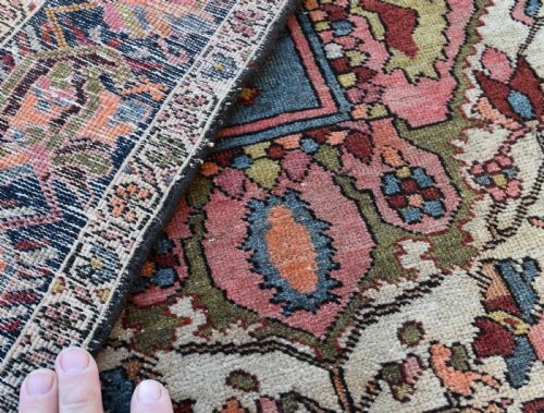 ANTIQUE PERSIAN SAROUK RUG 150X105CM - ADDITIONAL PHOTO 4