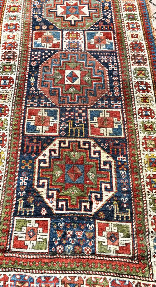 ANTIQUE CAUCASIAN SHIRVAN LONG RUG 304X102CM - ADDITIONAL PHOTO 6
