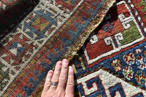 ANTIQUE CAUCASIAN SHIRVAN LONG RUG 304X102CM - ADDITIONAL PHOTO 8