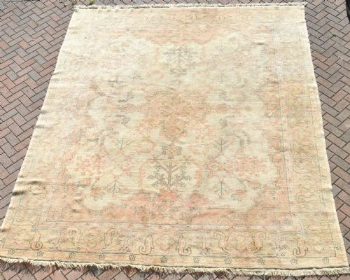 old turkish ushak carpet 366x307cm - CATEGORY: ANTIQUE RUGS - DATED 1920