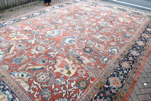 VERY LARGE ANTIQUE ZIEGLER CARPET 545X403CM - ADDITIONAL PHOTO 11