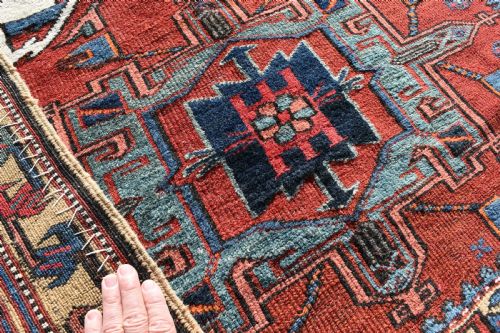 ANTIQUE KARAJA BARJID RUG 206X145 - ADDITIONAL PHOTO 5