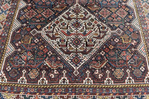 OLD KHAMSEH TRIBAL RUG 225X161CM - ADDITIONAL PHOTO 1