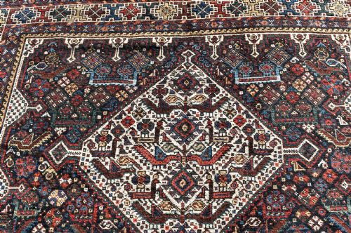 OLD KHAMSEH TRIBAL RUG 225X161CM - ADDITIONAL PHOTO 3