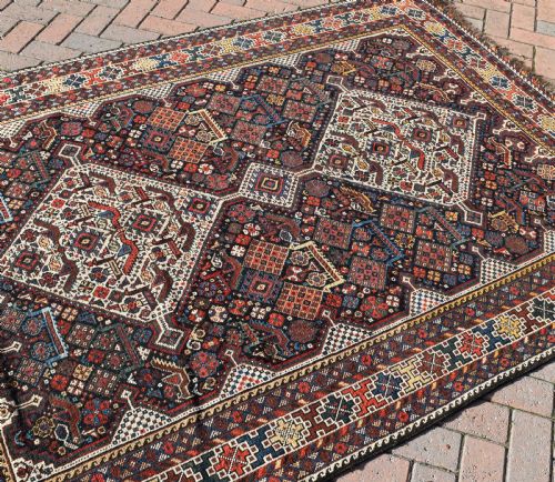 OLD KHAMSEH TRIBAL RUG 225X161CM - ADDITIONAL PHOTO 6