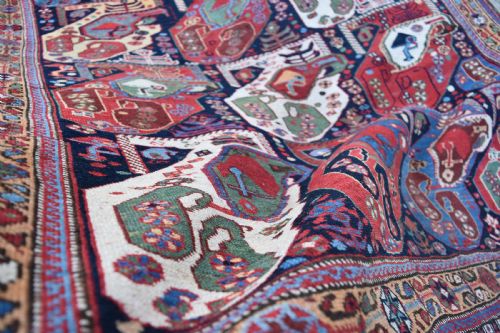 FINE ANTIQUE KHAMSEH TRIBAL RUG 206X104CM - ADDITIONAL PHOTO 2