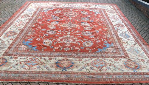 antique ziegler carpet 400x380cm - CATEGORY: ANTIQUE RUGS - DATED 1890