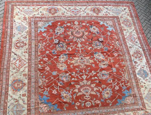 ANTIQUE ZIEGLER CARPET 400X380CM - ADDITIONAL PHOTO 6