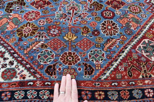 ANTIQUE QASGAI TRIBAL RUG 207X131CM - ADDITIONAL PHOTO 3