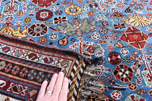 ANTIQUE QASGAI TRIBAL RUG 207X131CM - ADDITIONAL PHOTO 5