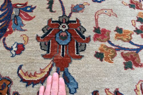 OLD TABRIZ CARPET 355X278 - ADDITIONAL PHOTO 9