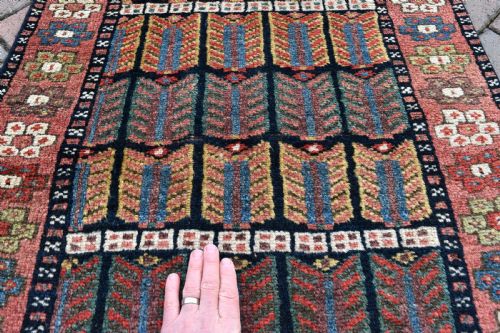 ANTIQUE SINJABI KURD NARROW RUNNER 446X73CM - ADDITIONAL PHOTO 3
