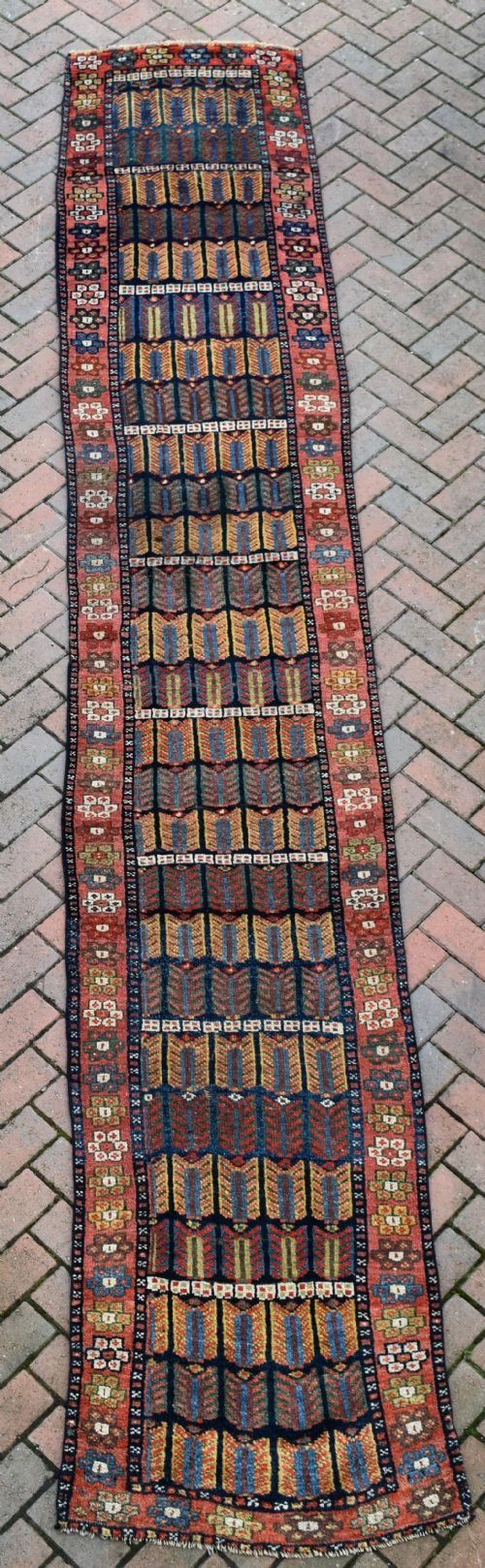 ANTIQUE SINJABI KURD NARROW RUNNER 446X73CM - ADDITIONAL PHOTO 6