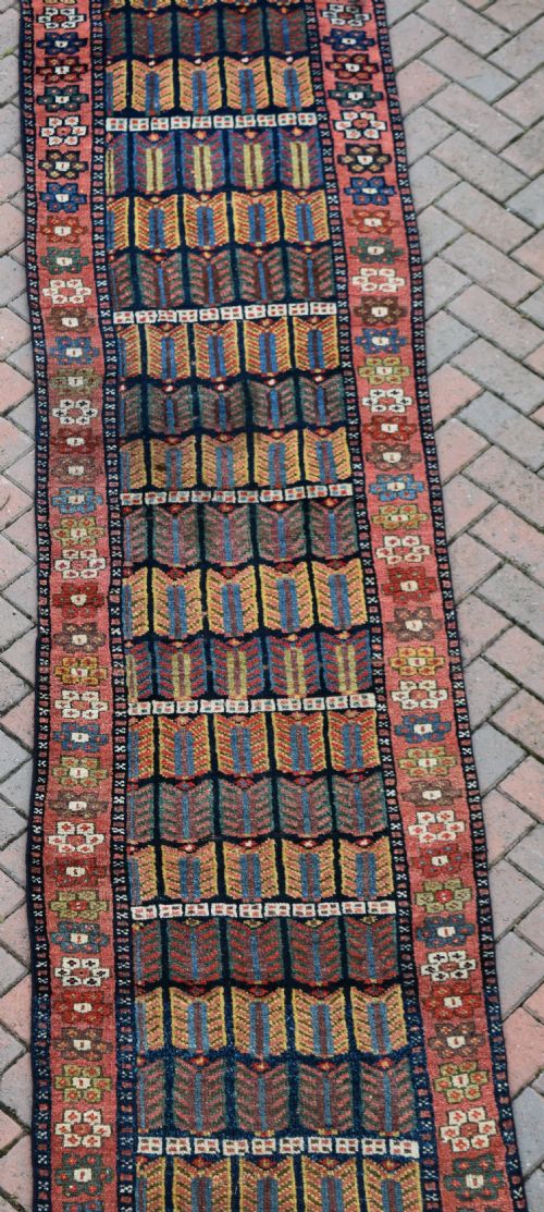 ANTIQUE SINJABI KURD NARROW RUNNER 446X73CM - ADDITIONAL PHOTO 7