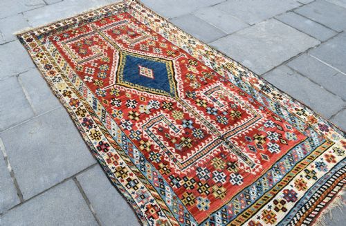 ANTIQUE QASGAI GABBEH TRIBAL RUG 293X139 - ADDITIONAL PHOTO 8