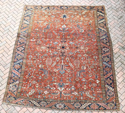 antique heriz carpet 328x267 cm - CATEGORY: ANTIQUE RUGS - DATED 1900