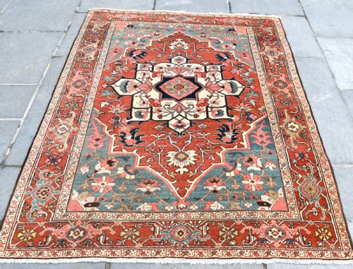 FINE ANTIQUE SMALL FORMAT HERIZ RUG 200X151CM - ADDITIONAL PHOTO 1