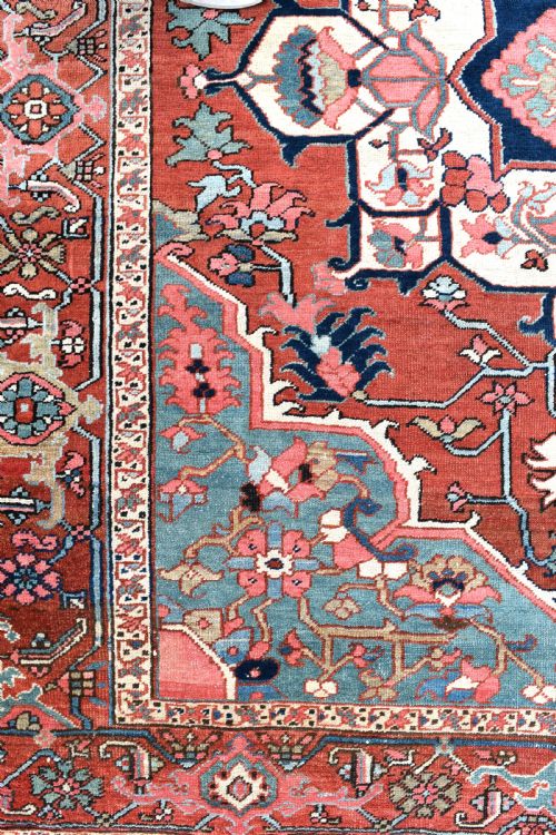 FINE ANTIQUE SMALL FORMAT HERIZ RUG 200X151CM - ADDITIONAL PHOTO 3