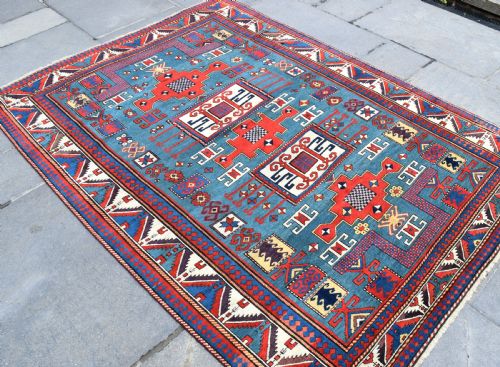 ANTIQUE KARACHOPFH KAZAK RUG 234X165 CM - ADDITIONAL PHOTO 8