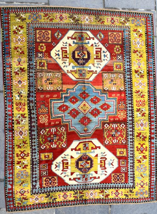 antique lori pambak kazak rug 215x169 cm - CATEGORY: ANTIQUE RUGS - DATED 1870