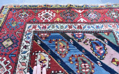 ANTIQUE CAUCASIAN GENGE LONG RUG 306X110 - ADDITIONAL PHOTO 3