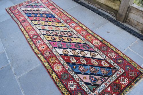 ANTIQUE CAUCASIAN GENGE LONG RUG 306X110 - ADDITIONAL PHOTO 8