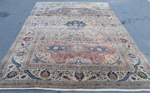antique moteshem kashan carpet 313x231 cm - CATEGORY: ANTIQUE RUGS - DATED 1890