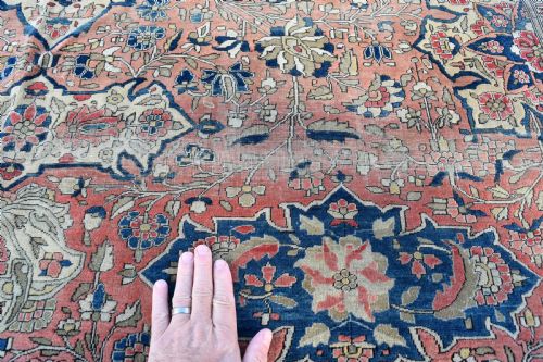 ANTIQUE MOTESHEM KASHAN CARPET 313X231 CM - ADDITIONAL PHOTO 2