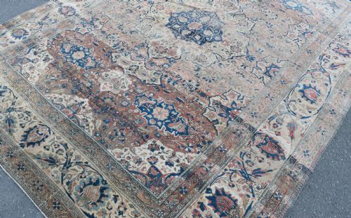 ANTIQUE MOTESHEM KASHAN CARPET 313X231 CM - ADDITIONAL PHOTO 3