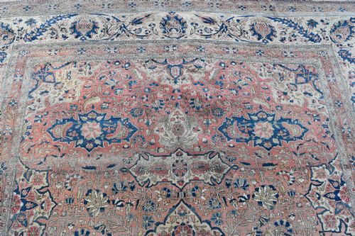 ANTIQUE MOTESHEM KASHAN CARPET 313X231 CM - ADDITIONAL PHOTO 8