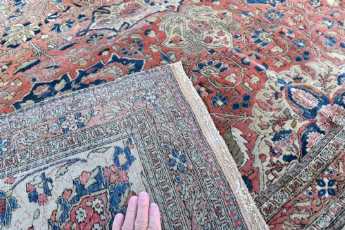 ANTIQUE MOTESHEM KASHAN CARPET 313X231 CM - ADDITIONAL PHOTO 12