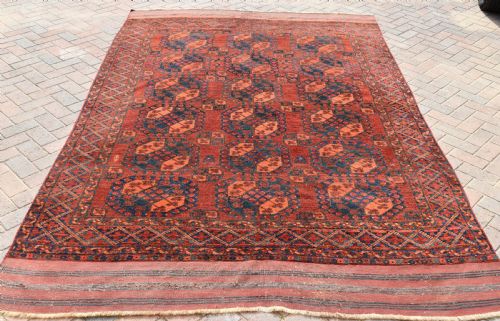 antique afghan ersari main carpet 322x197cm - CATEGORY: ANTIQUE RUGS - DATED 1900
