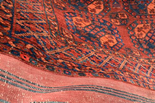 ANTIQUE AFGHAN ERSARI MAIN CARPET 322X197CM - ADDITIONAL PHOTO 4