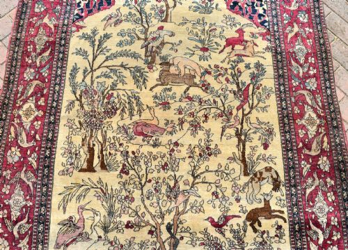 ANTIQUE ISFAHAN PRAYER RUG 215X140CM - ADDITIONAL PHOTO 1