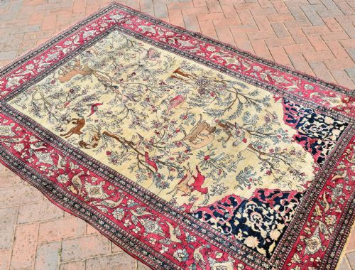 ANTIQUE ISFAHAN PRAYER RUG 215X140CM - ADDITIONAL PHOTO 6