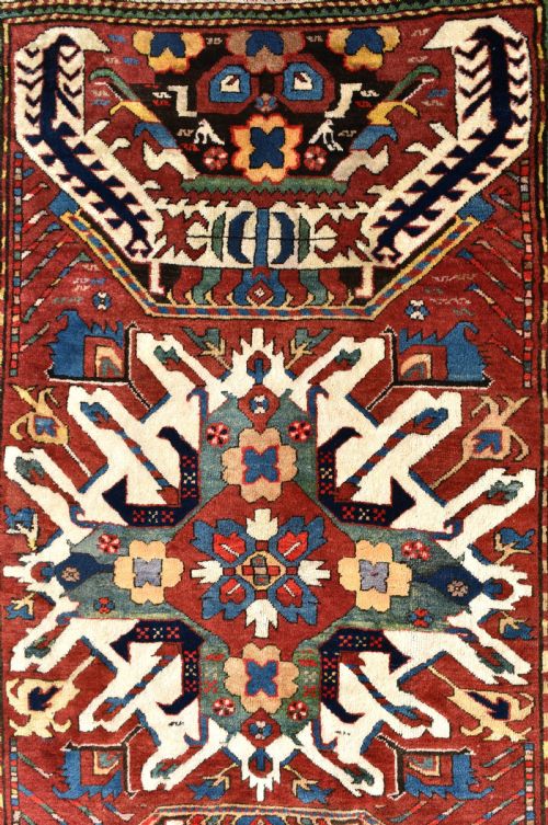 ANTIQUE EAGLE KAZAK RUG 209X134CM - ADDITIONAL PHOTO 1