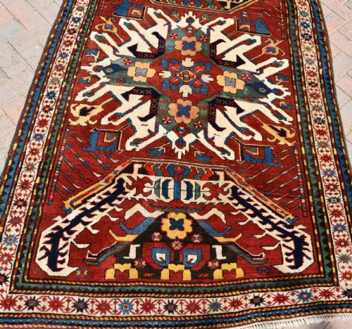 ANTIQUE EAGLE KAZAK RUG 209X134CM - ADDITIONAL PHOTO 10