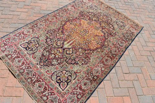 ANTIQUE LAVAR KIRMAN RUG 219X149 CM - ADDITIONAL PHOTO 1