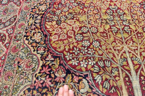 ANTIQUE LAVAR KIRMAN RUG 219X149 CM - ADDITIONAL PHOTO 3