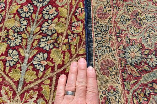 ANTIQUE LAVAR KIRMAN RUG 219X149 CM - ADDITIONAL PHOTO 9
