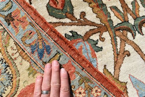 BEAUTIFUL OLD QUM CARPET 309X220 CM - ADDITIONAL PHOTO 5