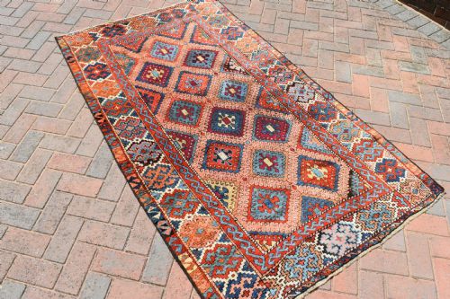 antique anatolian sarkisla rug 202x106 cm - CATEGORY: ANTIQUE RUGS - DATED 1870