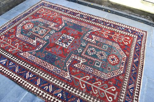 ANTIQUE SEWEN KAZAK RUG 240X183 CM - ADDITIONAL PHOTO 5
