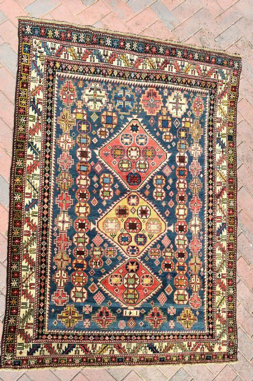 antique shirvan rug 189 x130 cm - CATEGORY: ANTIQUE RUGS - DATED 1880