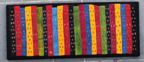 antique zoroastrian jajim panel 128x53 cm - CATEGORY: ANTIQUE MISCELLANEOUS - DATED 1870