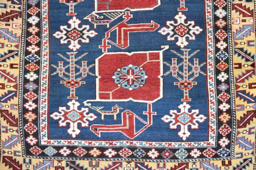 FINE ANTIQUE CAUCASIAN KARAGASHLI VILLAGE RUG 140X98 CM - ADDITIONAL PHOTO 2