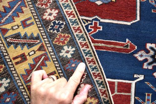 FINE ANTIQUE CAUCASIAN KARAGASHLI VILLAGE RUG 140X98 CM - ADDITIONAL PHOTO 5