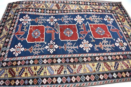 FINE ANTIQUE CAUCASIAN KARAGASHLI VILLAGE RUG 140X98 CM - ADDITIONAL PHOTO 6